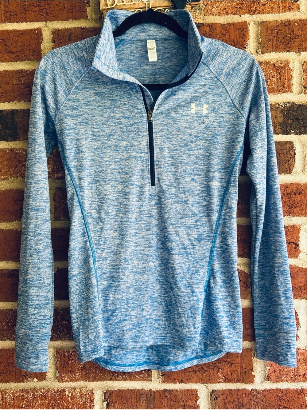 Under Armour Tech Twist 1/2 Zip Long Sleeve Blue Shirt Women's Small? X-Small?